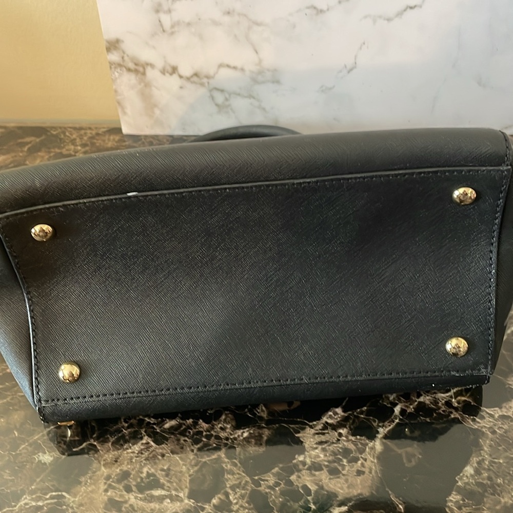 Michael Kors Black Gold Stud Hand Bag - Picture 9 of 12